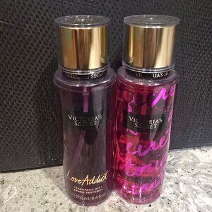 (2) Victoria's Secret Fragrance Mists in Love Addict and Winter Cranberry